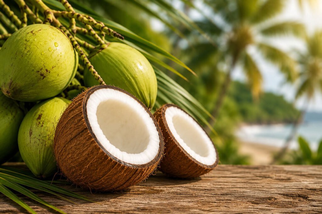 Aumenta la producción de coco, pero caen con fuerza las exportaciones