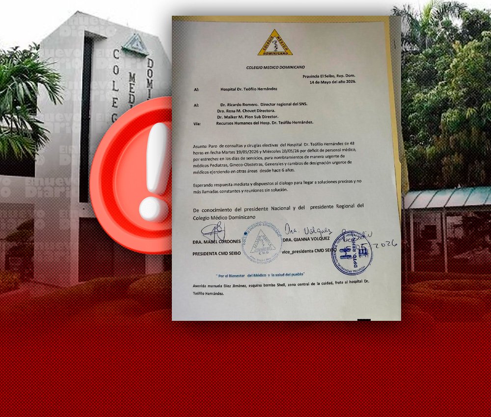 CMD llama a paro de 48 horas en hospital de El Seibo por reclamos pendientes en la red pública