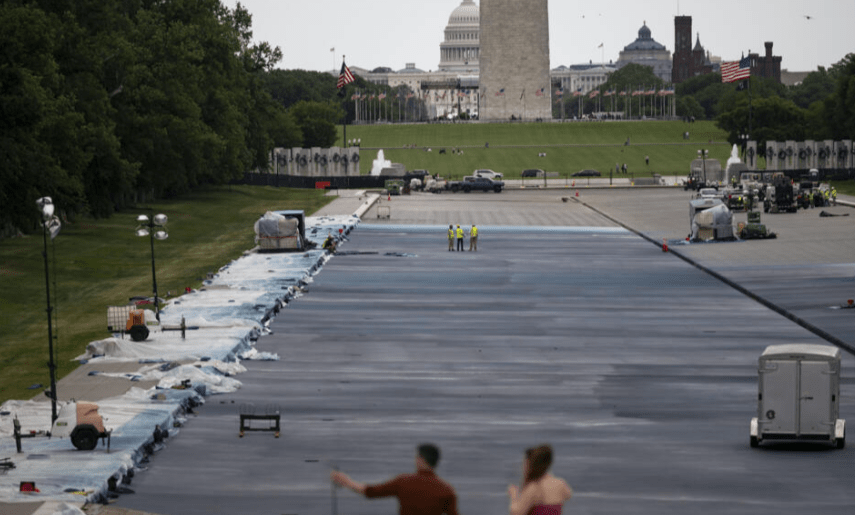 Trump acusa vandalismo y el estanque reflectante de Washington se convierte en un pulso político