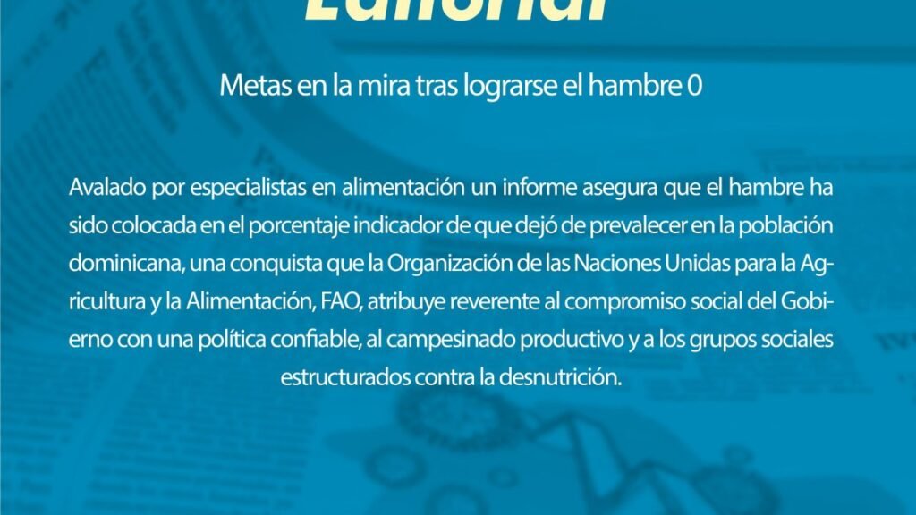 República Dominicana entra en ‘Hambre 0’, pero persisten alertas por costo de vida y mala alimentación