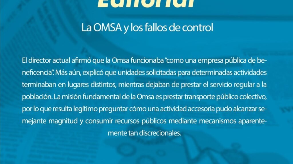 OMSA suspende los servicios especiales y afloran dudas sobre gestión, controles y uso de recursos