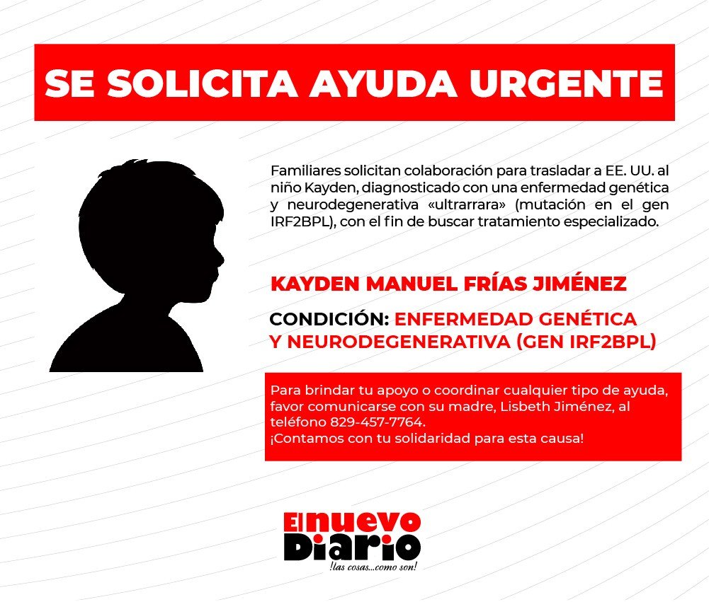 Pide ayuda para llevar a su hijo a EE. UU. tras diagnóstico de enfermedad ultrarrara